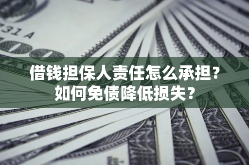 北京借钱担保人责任怎么承担？如何免债降低损失？