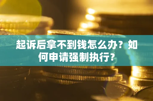 北京起诉后拿不到钱怎么办？如何申请强制执行？